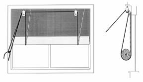 window quilt pulleys cord