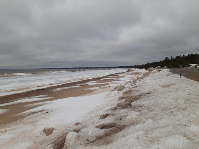 Thompson beach shoreline 3-28-22