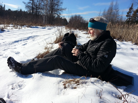 Steve lunch in the snow