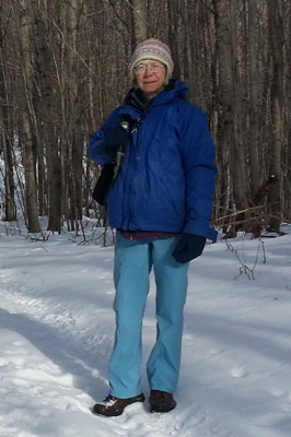 dressed for winter hiking