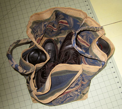 dance shoe bag open